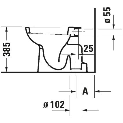 Duravit 21100100002 - D-CODE lattiapönttö, keramiikka, kiiltävä valkoinen