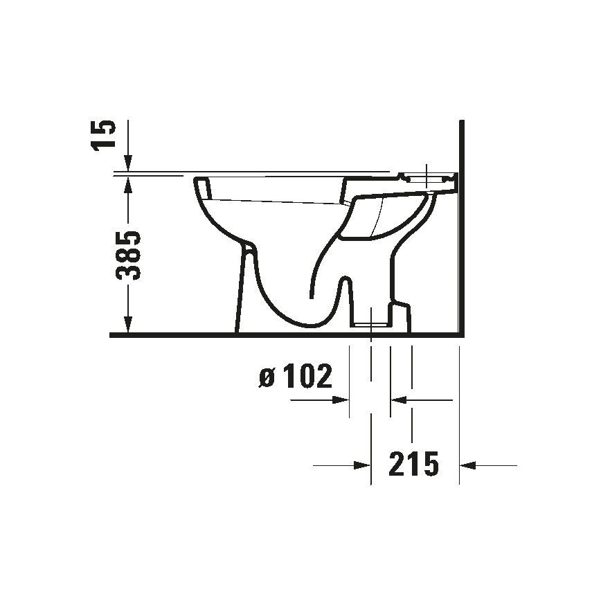 Duravit 21110100002 - WC-yhdistelmä D-CODE, keramiikka/kiiltävä valkoinen