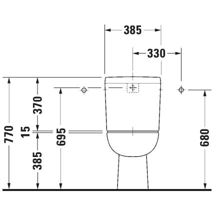 Duravit 21110100002 - WC-yhdistelmä D-CODE, keramiikka/kiiltävä valkoinen