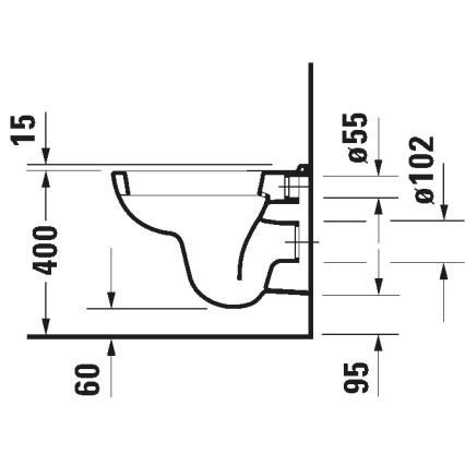 Duravit 22110900002 - Seinään kiinnitettävä WC-istuin D-CODE, keramiikka/kiiltävä valkoinen
