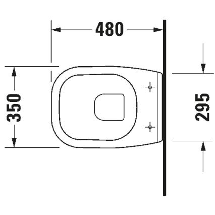 Duravit 22110900002 - Seinään kiinnitettävä WC-istuin D-CODE, keramiikka/kiiltävä valkoinen