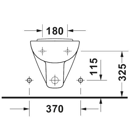 Duravit 22371500002 - Seinään asennettava bidee D-CODE keramiikka/kiiltävä valkoinen