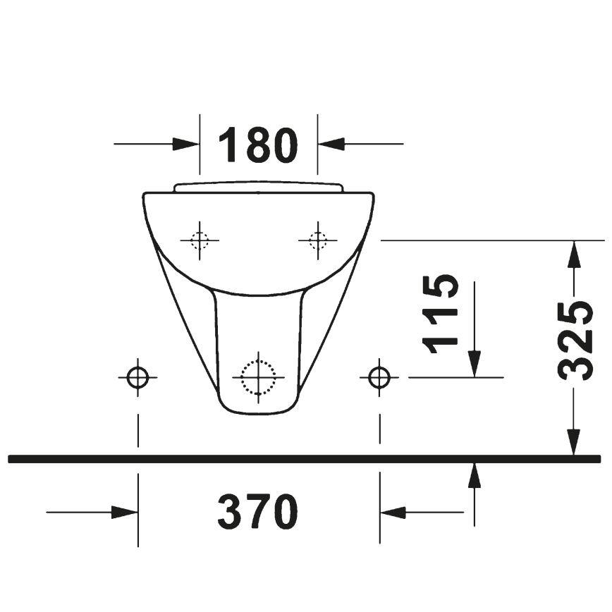 Duravit 22371500002 - Seinään asennettava bidee D-CODE keramiikka/kiiltävä valkoinen