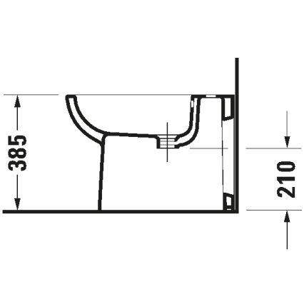 Duravit 22411000002 - Lattiabidee D-CODE 35,5x52,5 cm keramiikka/kiiltävä valkoinen