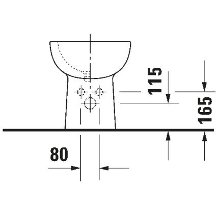Duravit 22411000002 - Lattiabidee D-CODE 35,5x52,5 cm keramiikka/kiiltävä valkoinen