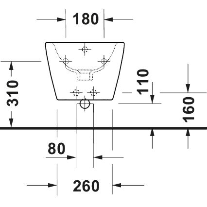Duravit 2294150000 - Seinäkiinnitteinen bidee D-NEO keramiikka/kiiltävä valkoinen