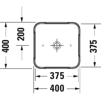 Duravit 2397400070 - D-NEO pöytätason pesuallas 40x40 cm keramiikka/kiiltävä valkoinen