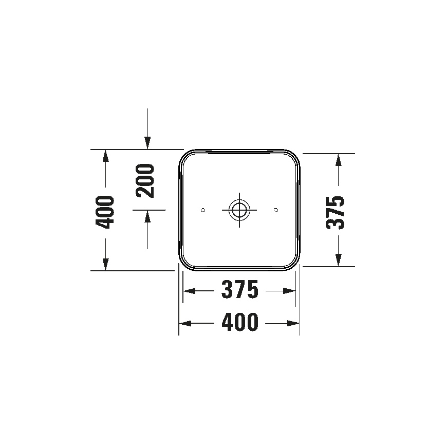 Duravit 2397400070 - D-NEO pöytätason pesuallas 40x40 cm keramiikka/kiiltävä valkoinen