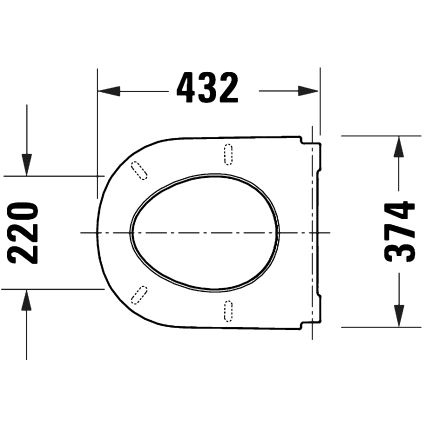 Duravit 28210000 - WC-istuimen kansi D-CODE 37,4x43,3 cm valkoinen