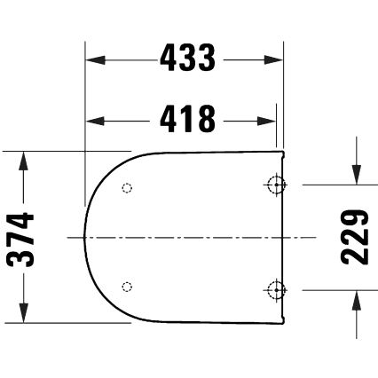 Duravit 28210000 - WC-istuimen kansi D-CODE 37,4x43,3 cm valkoinen