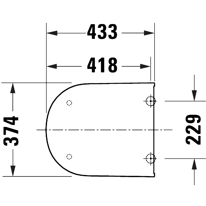 Duravit 28210000 - WC-istuimen kansi D-CODE 37,4x43,3 cm valkoinen