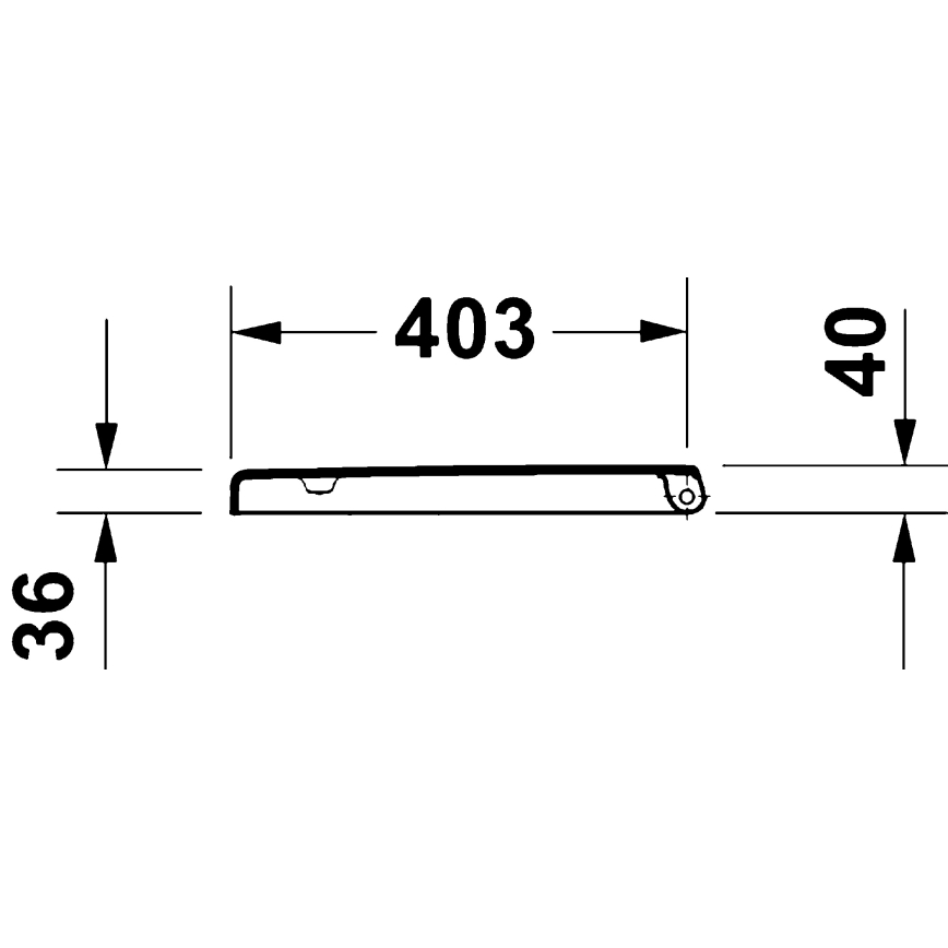 Duravit 28310000 - D-CODE WC-istuinkansi 37,4 x 42 cm, valkoinen