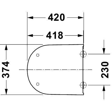 Duravit 28310000 - D-CODE WC-istuinkansi 37,4 x 42 cm, valkoinen