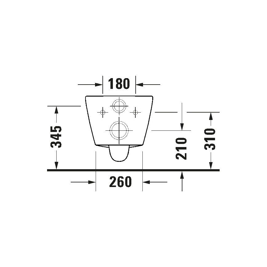 Duravit 29030900212 - Seinään asennettava reunaton WC D-CODE, keramiikka/kiiltävä valkoinen