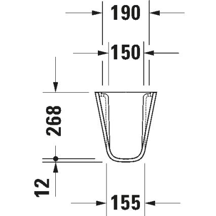 Duravit 8571800002 - D-CODE sifonin peite 30x26,8 cm keramiikka/kiiltävä valkoinen