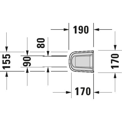 Duravit 8632700002 - D-CODE sifoninkansi 70,5x19 cm keramiikka/kiiltävä valkoinen