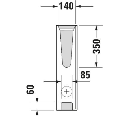 Duravit 8632700002 - D-CODE sifoninkansi 70,5x19 cm keramiikka/kiiltävä valkoinen