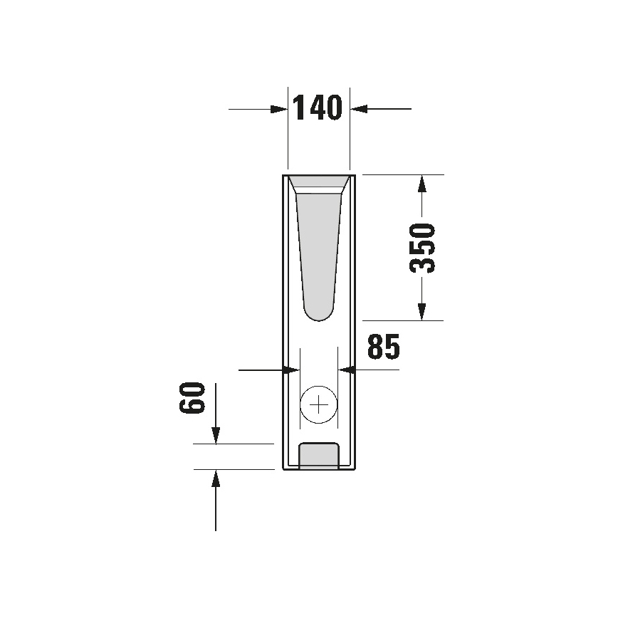 Duravit 8632700002 - D-CODE sifoninkansi 70,5x19 cm keramiikka/kiiltävä valkoinen