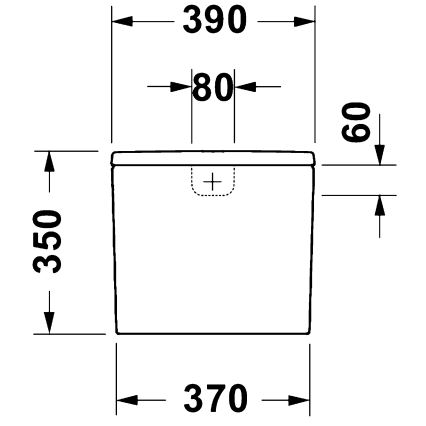 Duravit 9530000852 - Huuhtelusäiliö WC:hen D-CODE 4,5/3 l, keraaminen, valkoinen