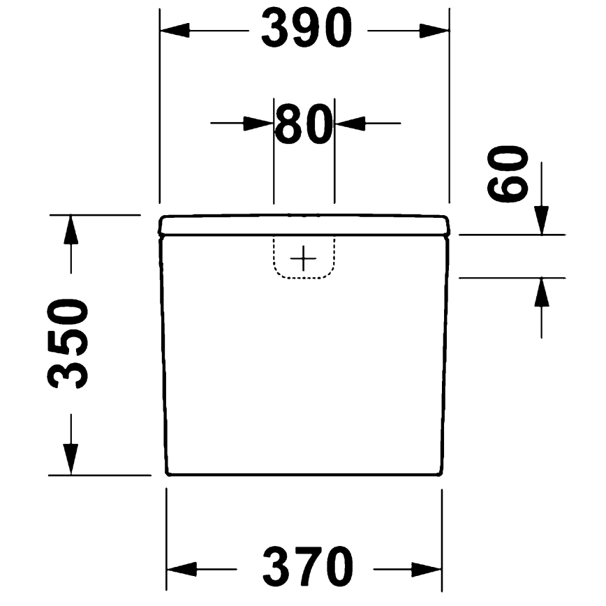 Duravit 9530000852 - Huuhtelusäiliö WC:hen D-CODE 4,5/3 l, keraaminen, valkoinen