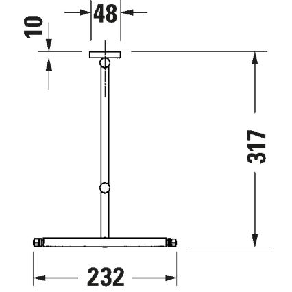 Duravit 99121000 - Seinälle asennettava meikkipeili D-CODE, kiiltävä kromi