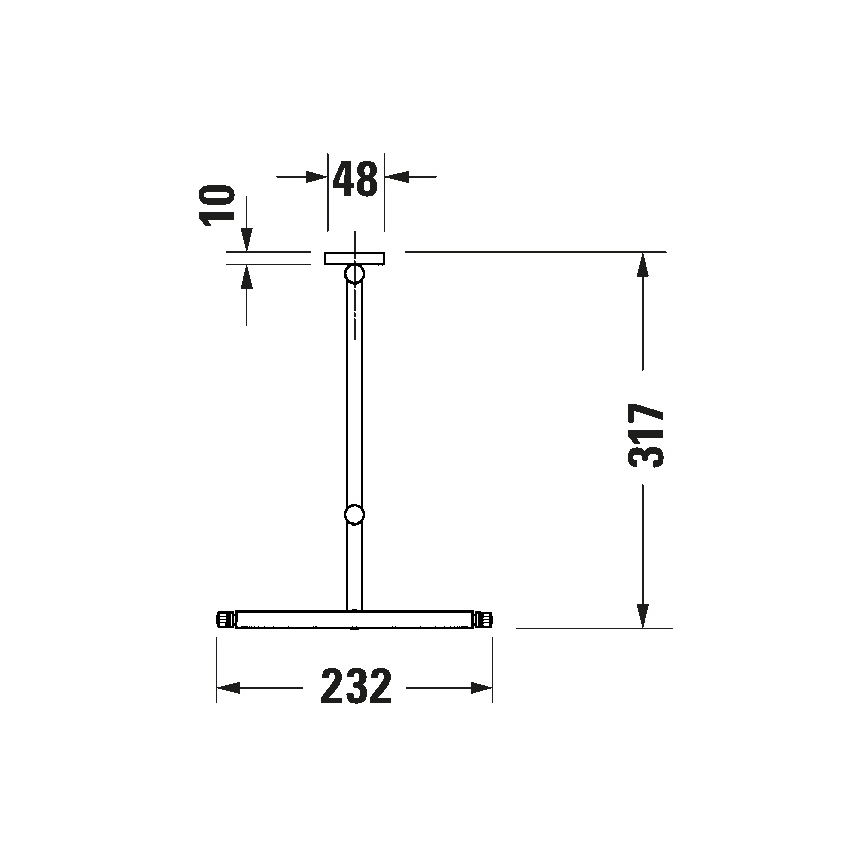 Duravit 99121000 - Seinälle asennettava meikkipeili D-CODE, kiiltävä kromi