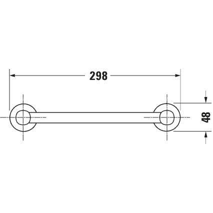 Duravit 99144600 - Kylpyammeen kahva D-CODE 28,4 cm mattamusta