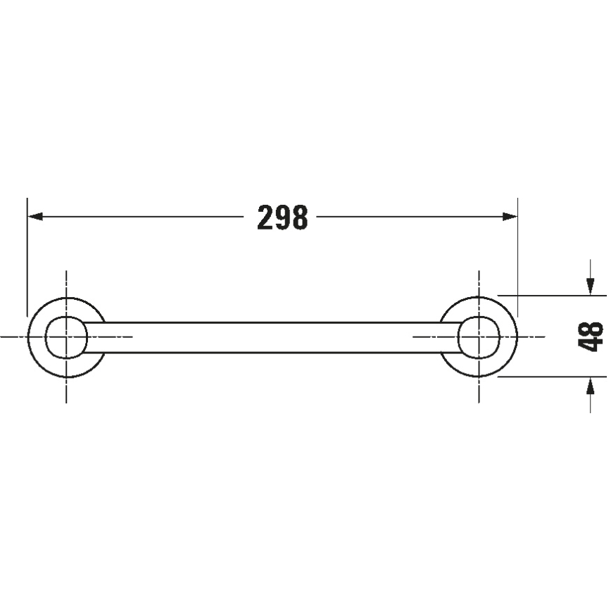 Duravit 99144600 - Kylpyammeen kahva D-CODE 28,4 cm mattamusta