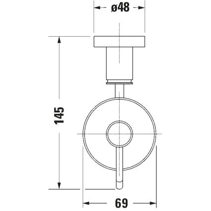Duravit 99164600 - Seinäasennettava saippua-annostelija D-CODE 390 ml maitolasi/mattamusta