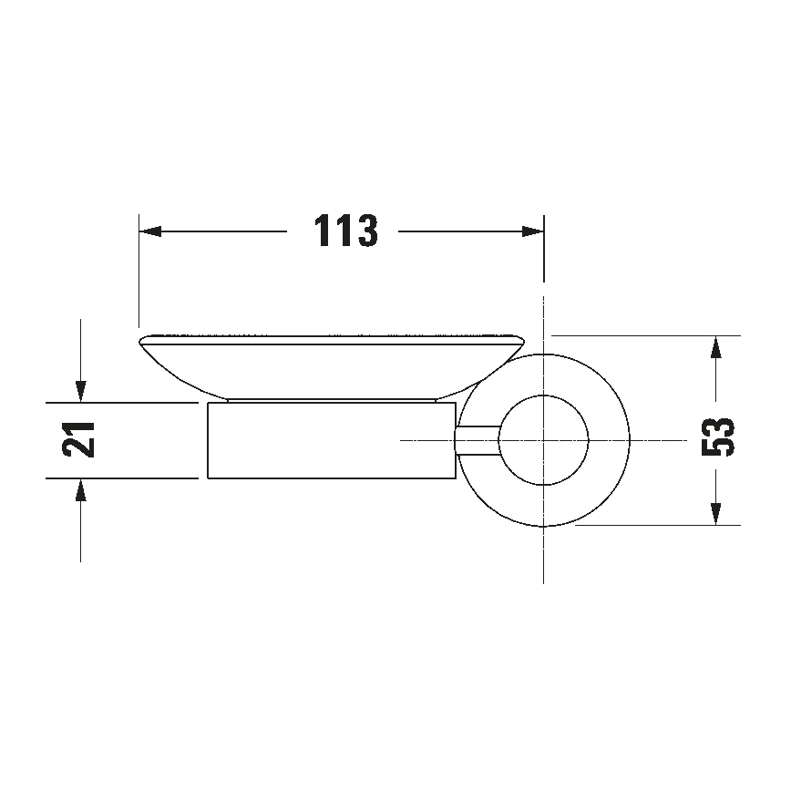 Duravit 99174600 - D-CODE seinään asennettava saippuateline, vasen, mattamusta