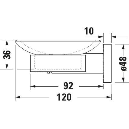 Duravit 99184600 - Seinään asennettava D-CODE-saippuateline, oikeanpuoleinen, mattamusta