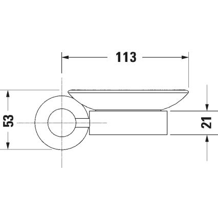 Duravit 99184600 - Seinään asennettava D-CODE-saippuateline, oikeanpuoleinen, mattamusta