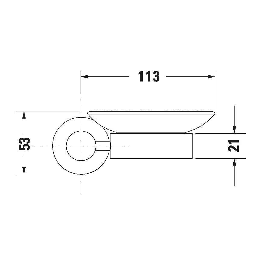 Duravit 99184600 - Seinään asennettava D-CODE-saippuateline, oikeanpuoleinen, mattamusta