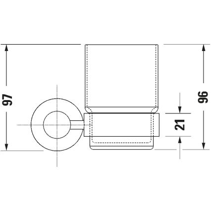 Duravit 99201000 - Seinään asennettava hammasharjateline D-CODE oikea, kiiltävä kromi