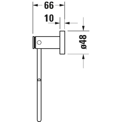 Duravit 99214600 - Seinään asennettava pyyheteline D-CODE mattamusta
