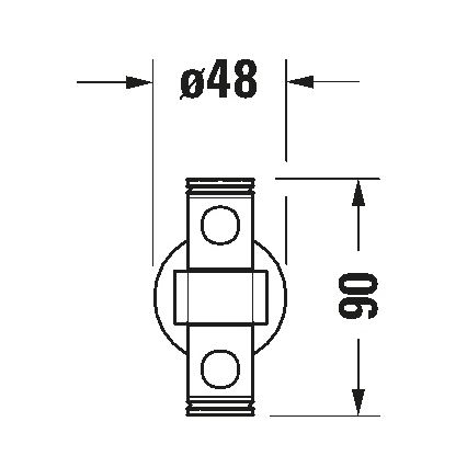 Duravit 99221000 - Seinään kiinnitettävä pyyheteline D-CODE 44,7 cm kiiltävä kromi