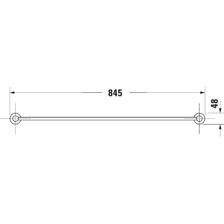 Duravit 99231000 - D-CODE seinään asennettava pyyheteline 84,5 cm kiiltävä kromi
