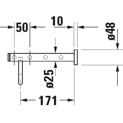 Duravit 99251000 - Seinään kiinnitettävä pyyheteline D-CODE 65 cm kiiltävä kromi