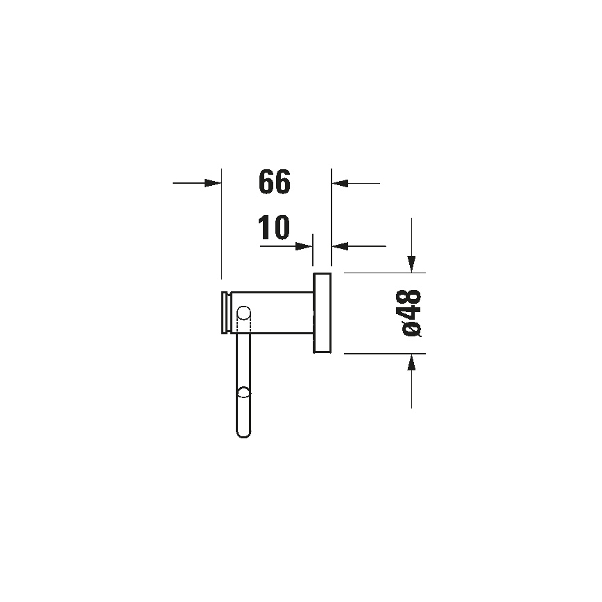 Duravit 99264600 - D-CODE WC-paperiteline mattamusta