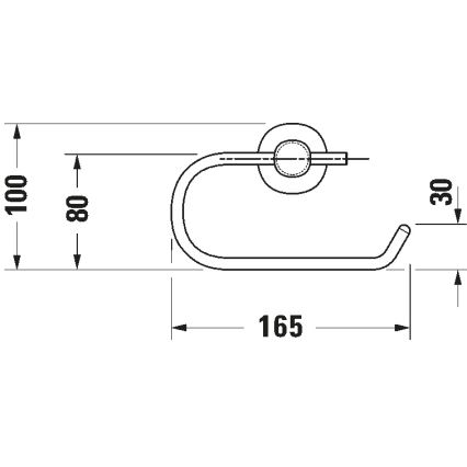 Duravit 99264600 - D-CODE WC-paperiteline mattamusta