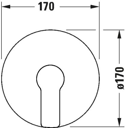 Duravit DC4210010046 - D-CODE upotettava suihkuhana, mattamusta
