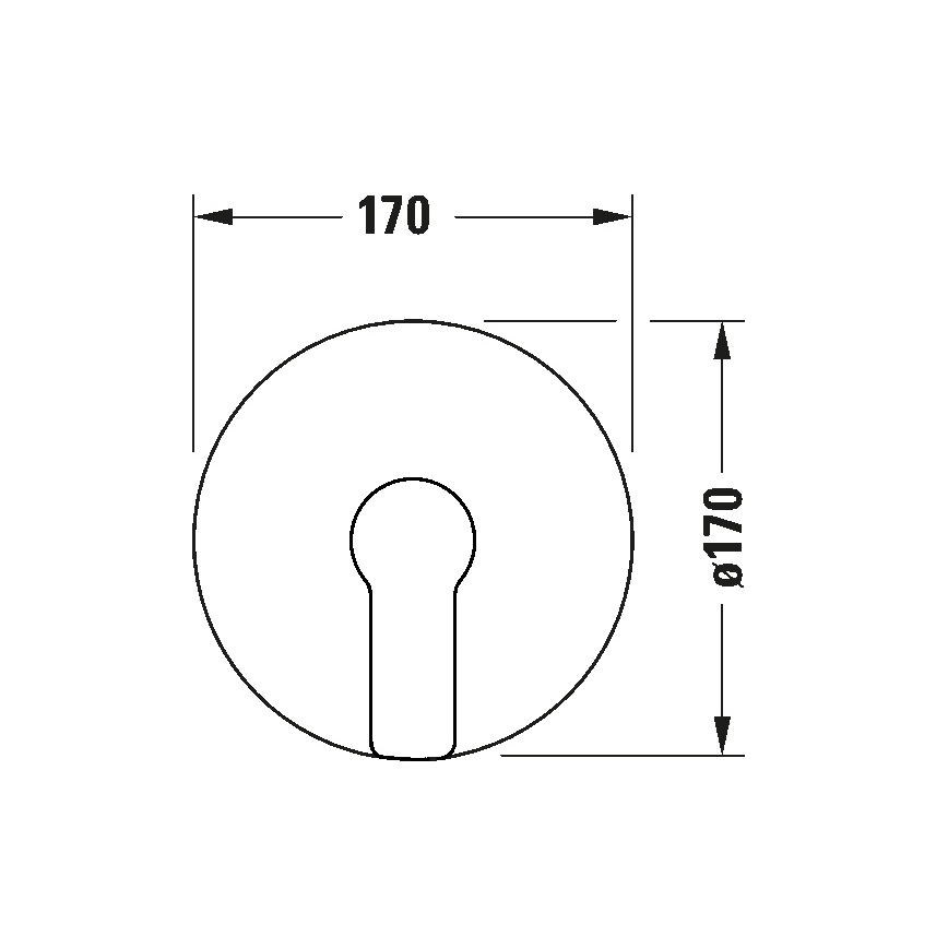 Duravit DC4210010046 - D-CODE upotettava suihkuhana, mattamusta
