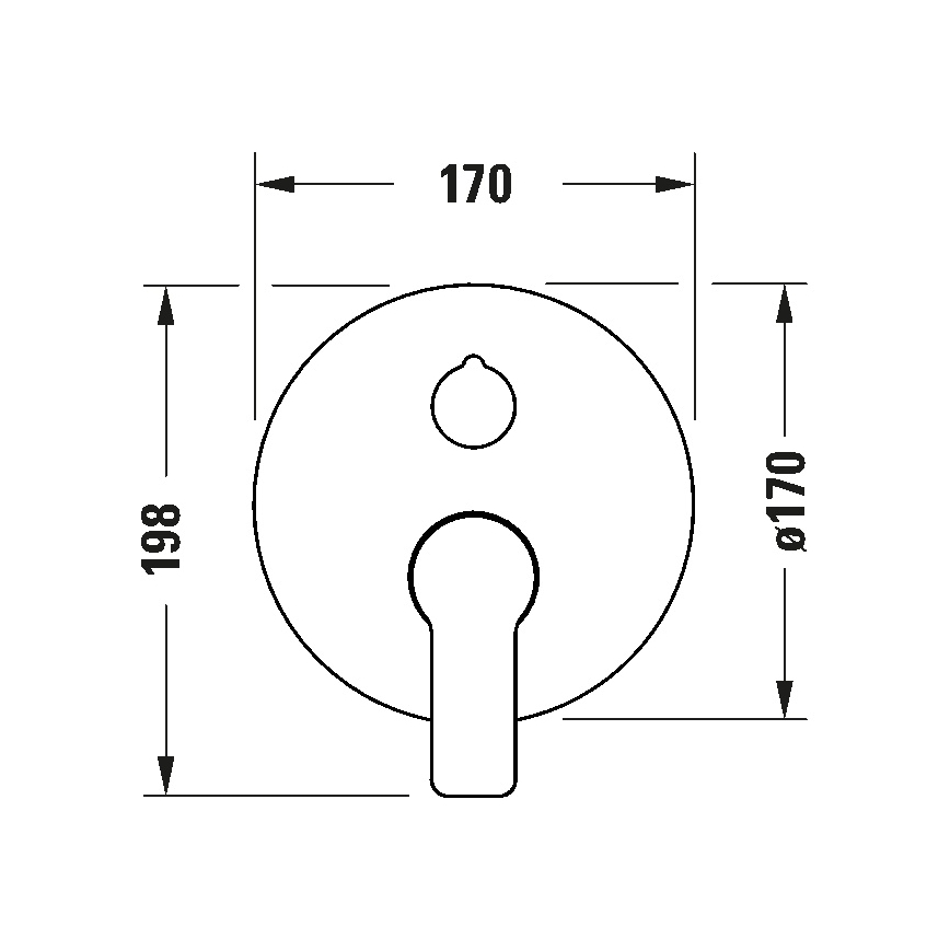 Duravit DC4210012046 - Uppoasennettava suihkusekoitin D-CODE mattamusta