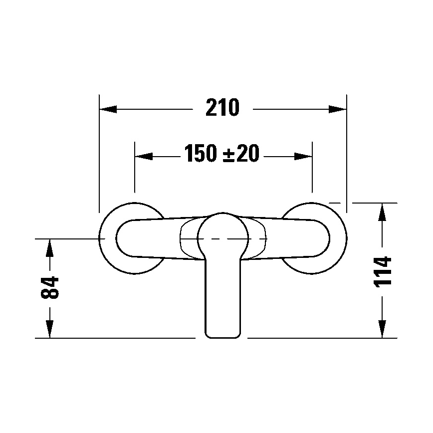 Duravit DC4230001046 - Suihkuhana D-CODE mattamusta