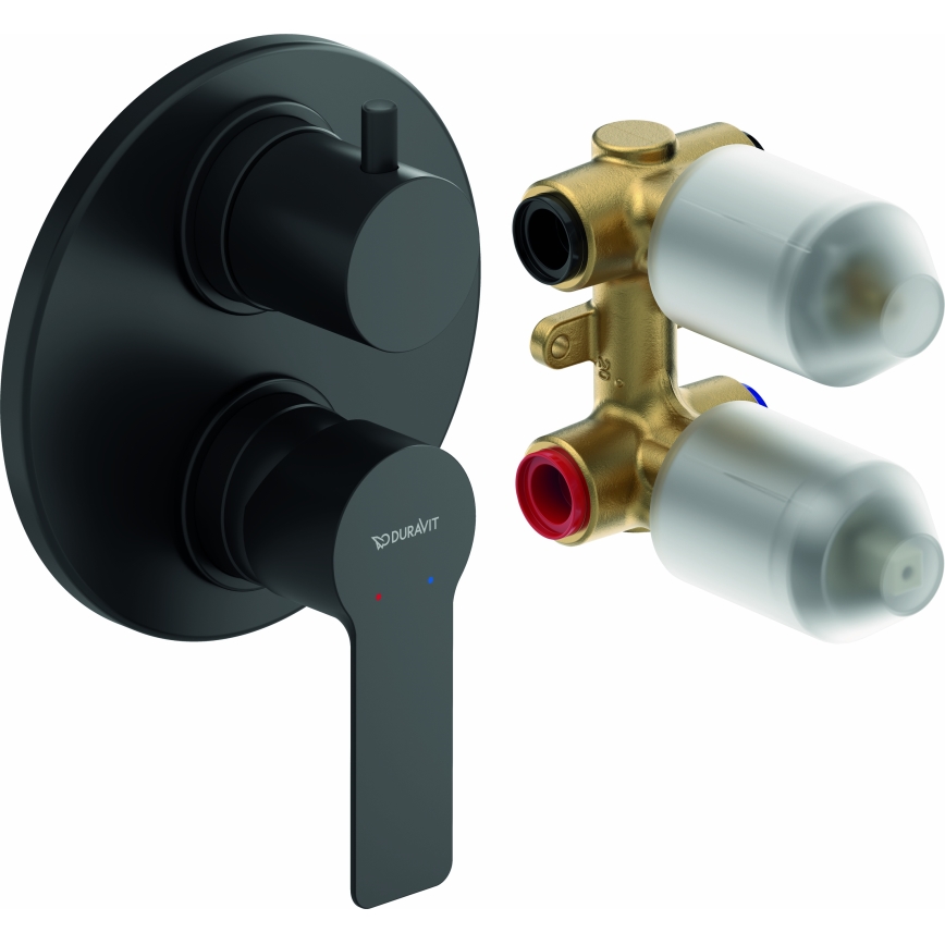 Duravit DC5210008046 - D-CODE piilotettava suihkusekoitin mattamusta