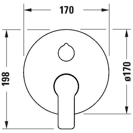 Duravit DC5210012010 - Upotettava kylpyammehana D-CODE, kiillotettu kromi