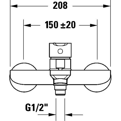 Duravit DC5230001010 - D-CODE ammehana, kiiltävä kromi
