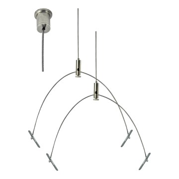 e2 elektro - Ripustusvaijerisarja 150 cm kiiltävä kromi