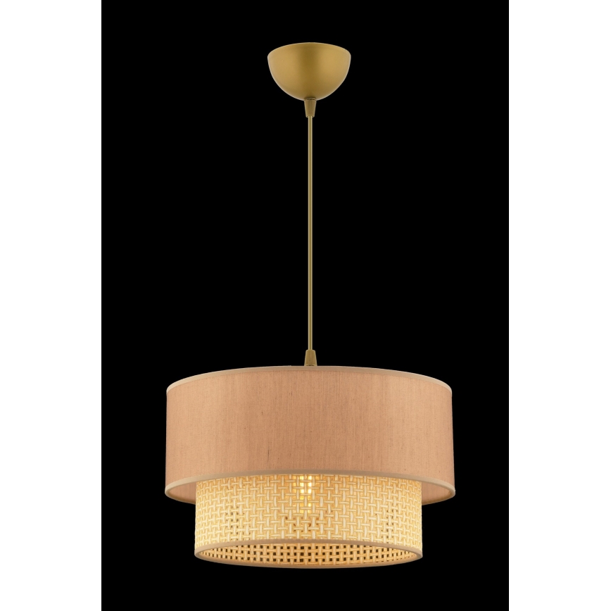 ECHO-riippuvalaisin vaijerilla 1xE27/60W/230V beige