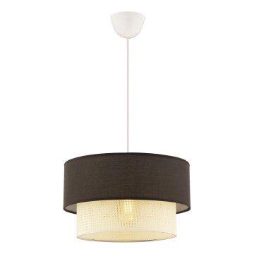 ECHO riippuvalaisin vaijerilla 1xE27/60W/230V, ruskea/kerma